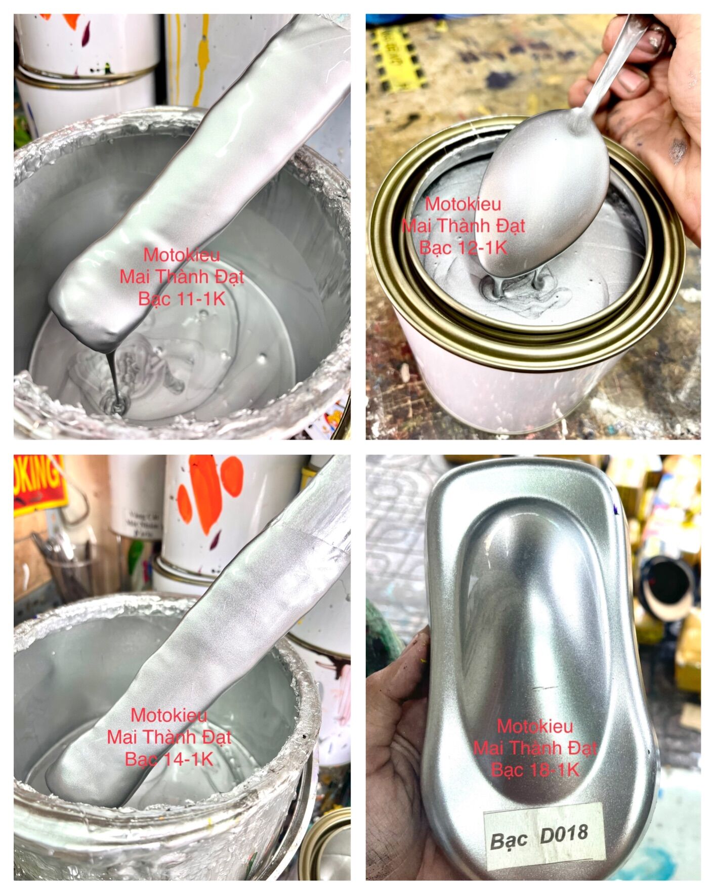 Sơn màu bạc 11-12-14-16 đóng lon 1kg. motokieu maithànhđạt