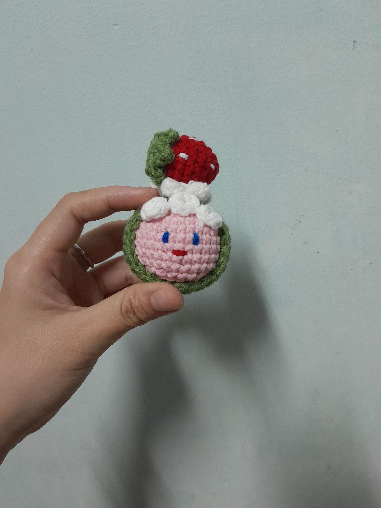 Móc khóa - Mochi kem dâu