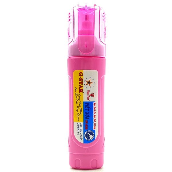 Bút xoá nước Gstar 12ml CP-028 (trắng, xanh, hồng, vàng)
