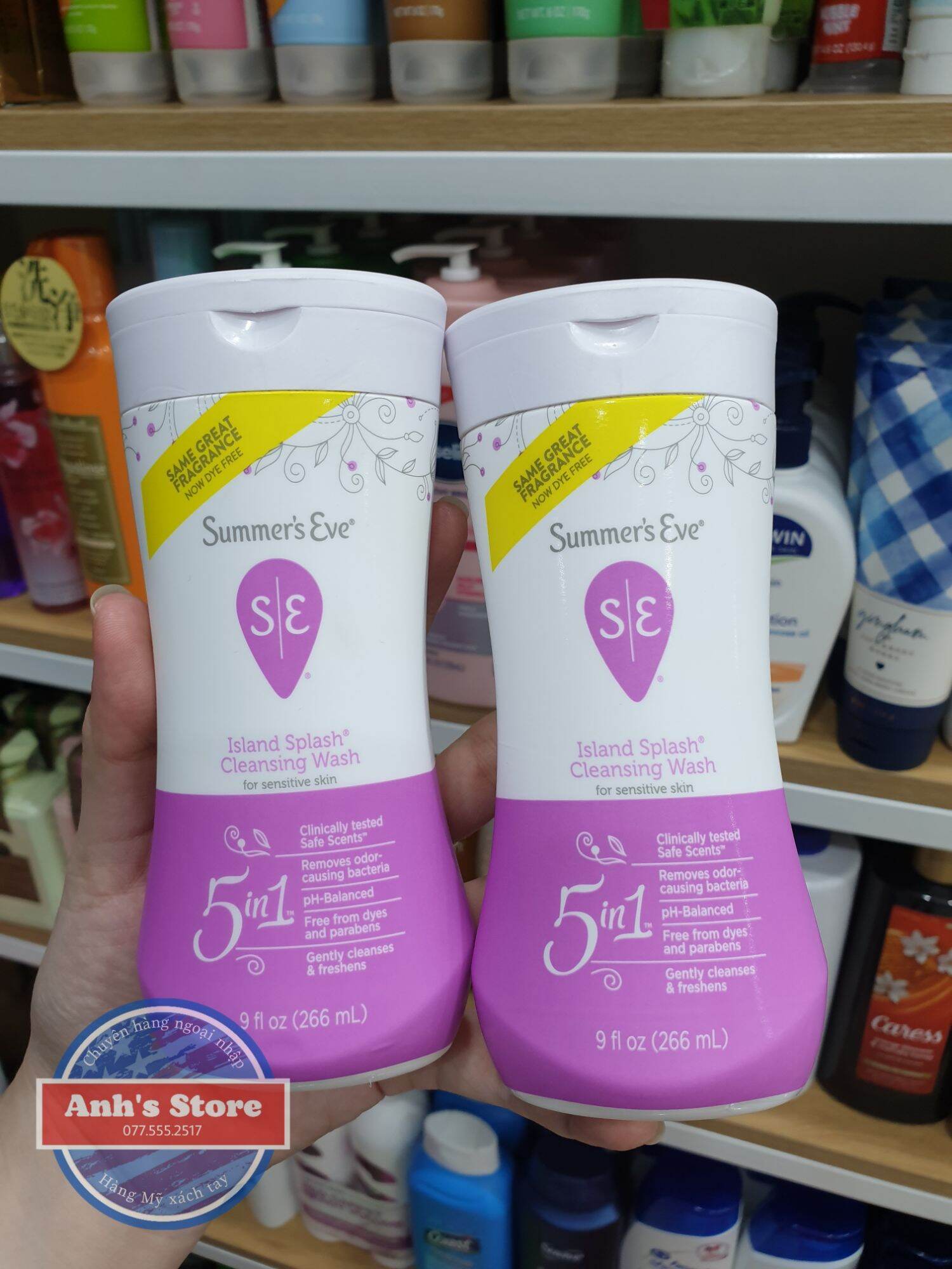 Dung dịch Nước rửa vệ sinh phụ nữ Summer’s Eve Cleansing Wash 5in1 266ml Mỹ