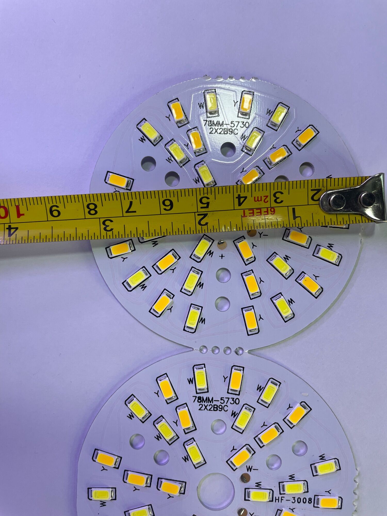 Led miếng 3 màu 9W dùng qua chấn lưu