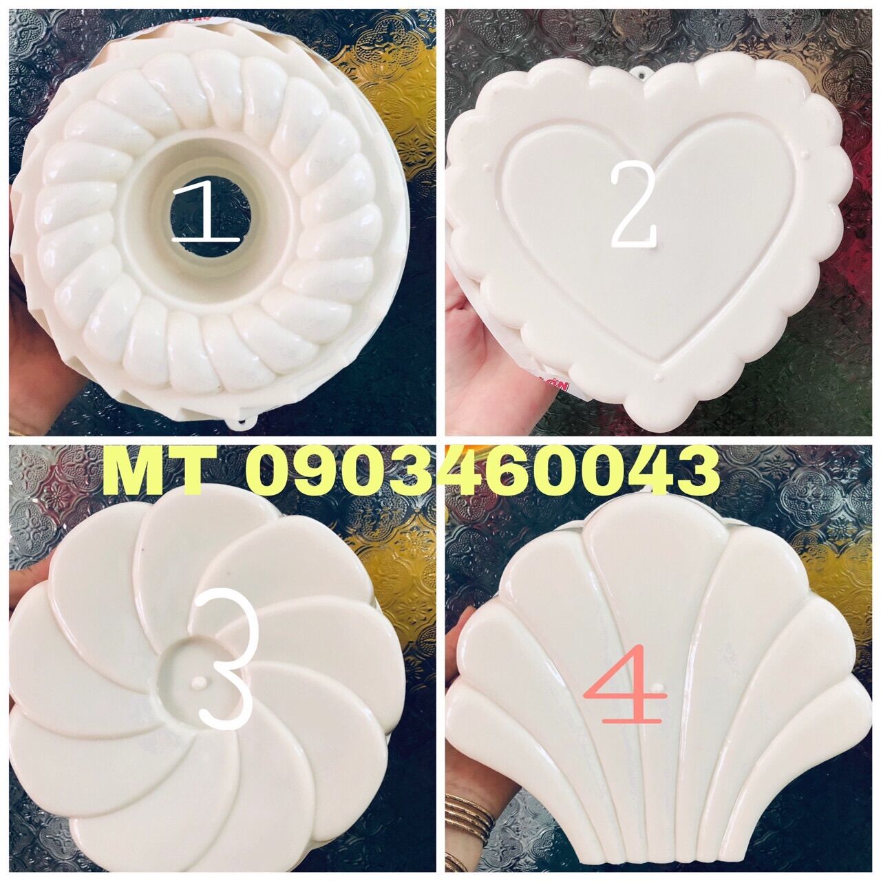 Combo 12 khuôn rau câu 3d  20cm đủ mẫu