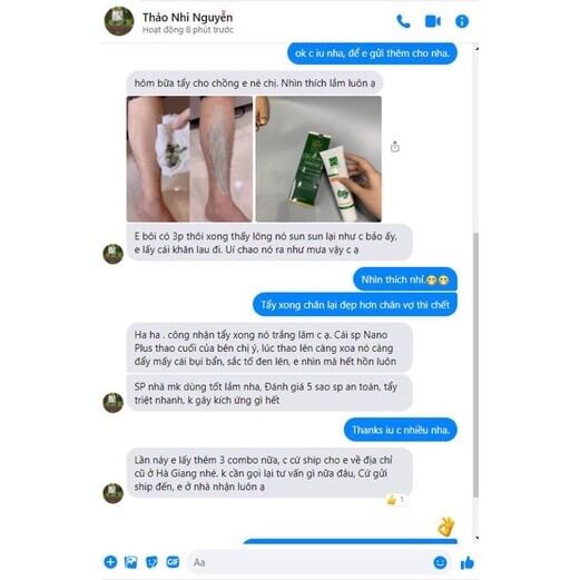 Kem tẩy lông Nano chính hãng 100%