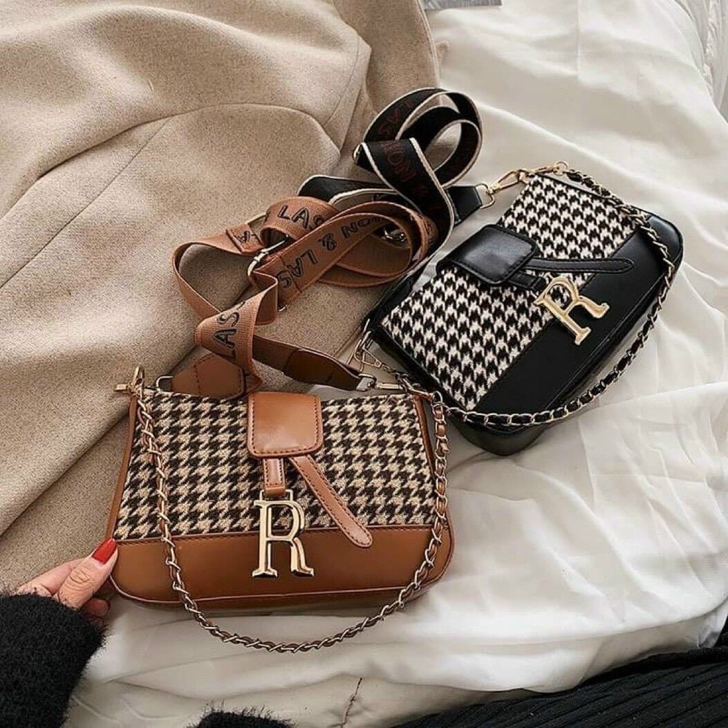 Túi đeo chéo pha dạ dây đeo to size 20