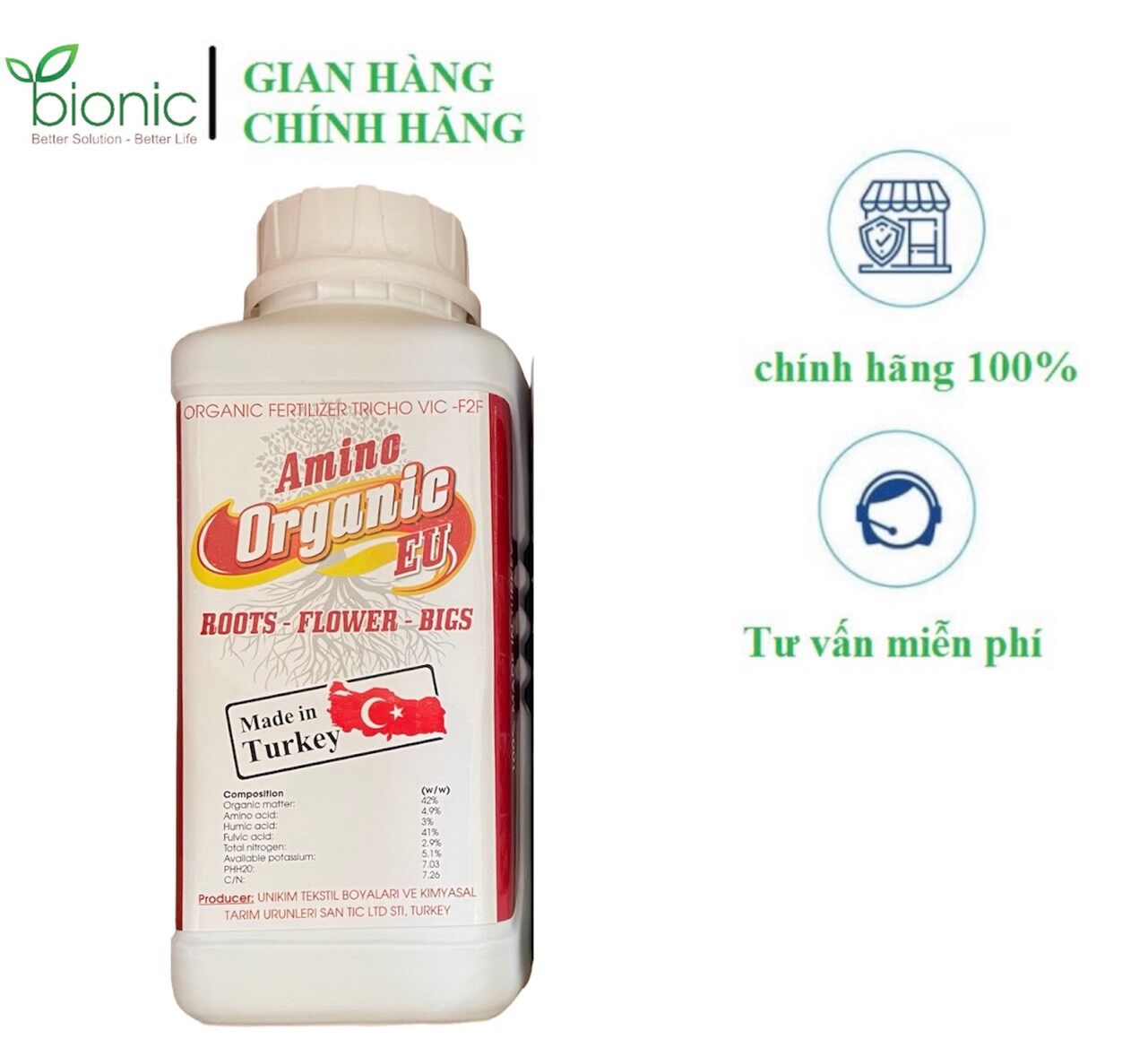 Amino Organic Thổ Nhĩ Kỳ