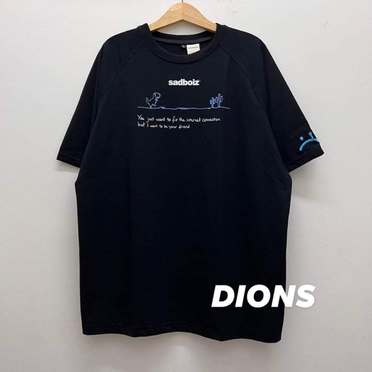 Full Tag Vải - Áo thun Sad BOIZ SADDINO V2 Logo Thêu nam nữ áo sadboiz saddino khủng long