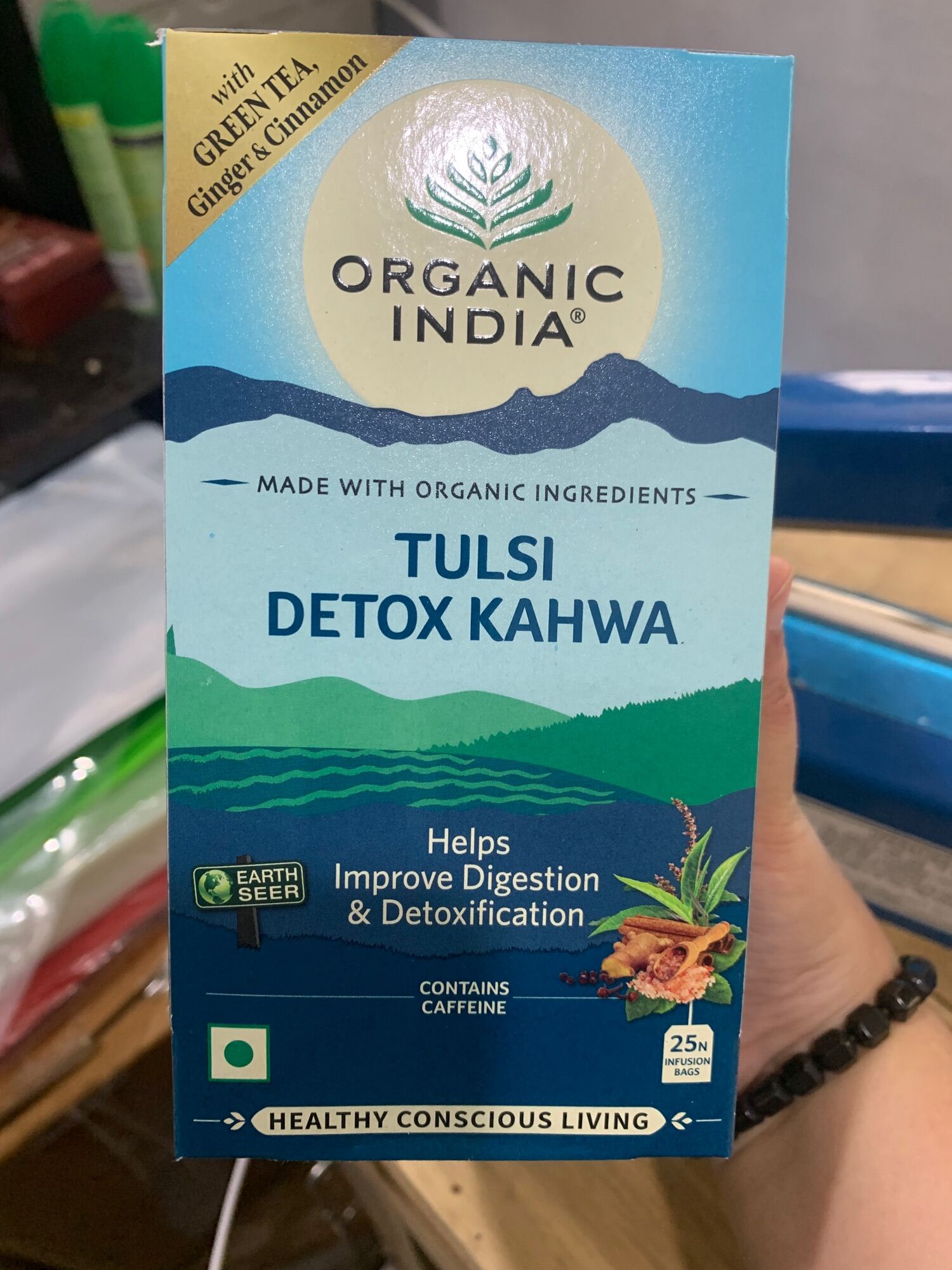 ORGANIC INDIA Tulsi Detox Kahwa 25bags - Trà Túi Lọc