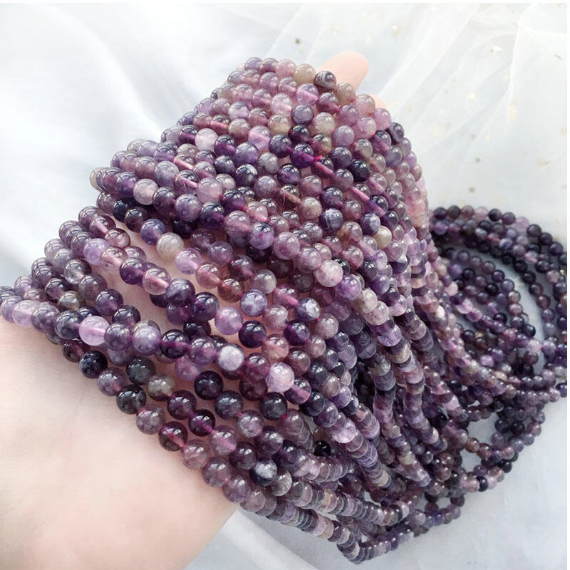 Vòng tay 3 vòng nhiều vòng 7 vòng tím pha lê tím tự nhiên vòng tay nhiều vòng thời trang cá tính mẫu nữ pha lê tự nhiên