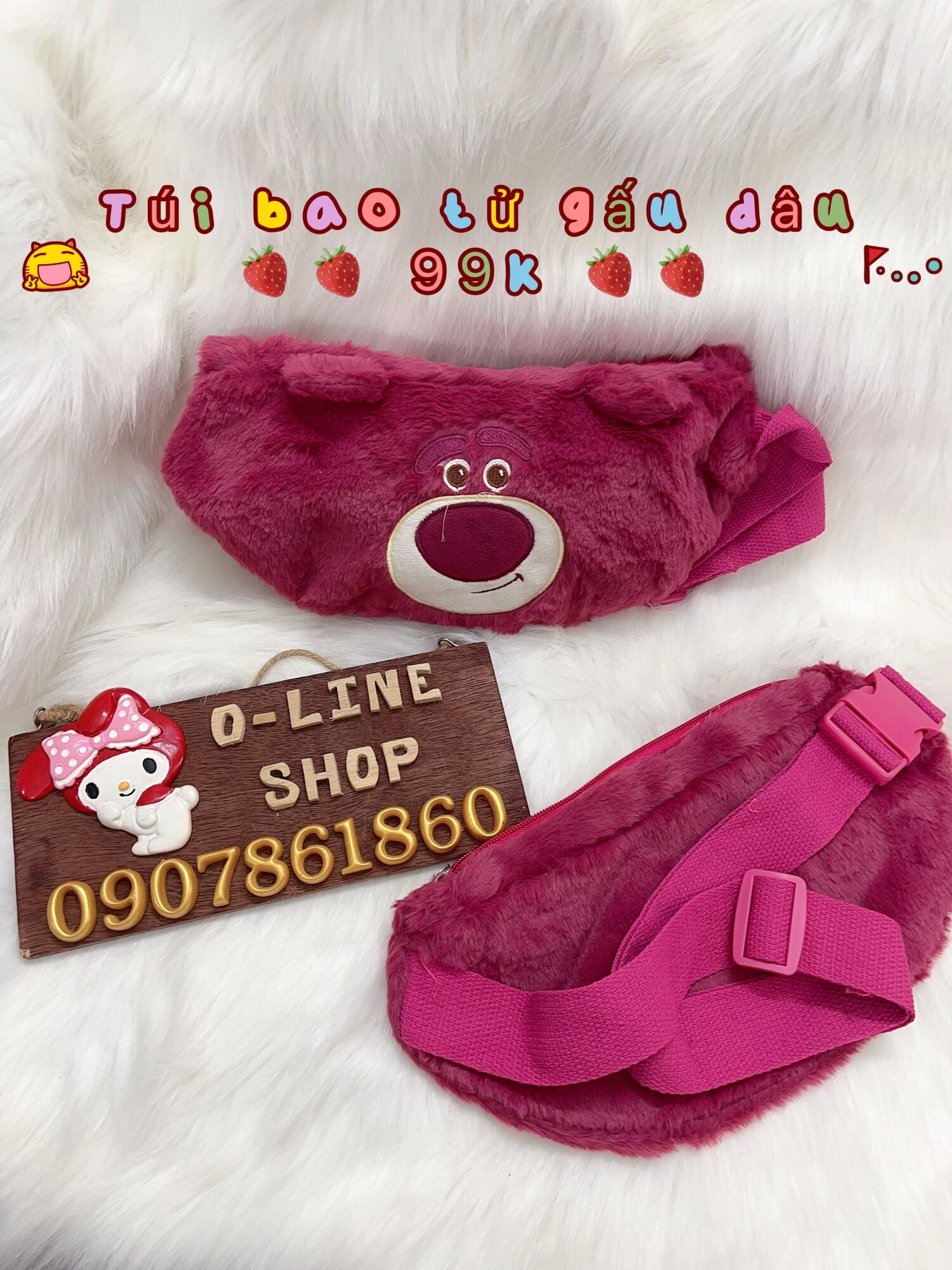 🍓🍓 túi bao tử gấu dâu 🍓🍓