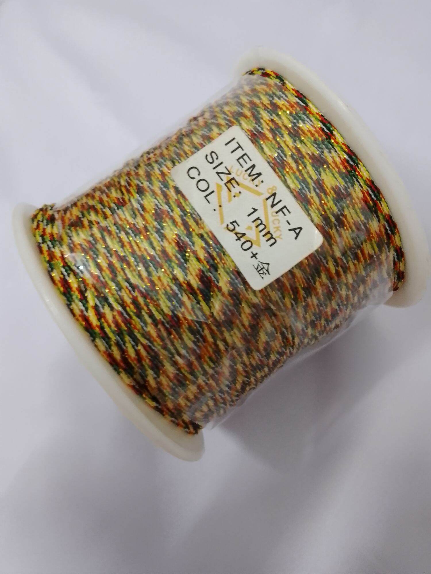 Cuộn chỉ ngũ sắc nhà Phật size 1mm dài 100m