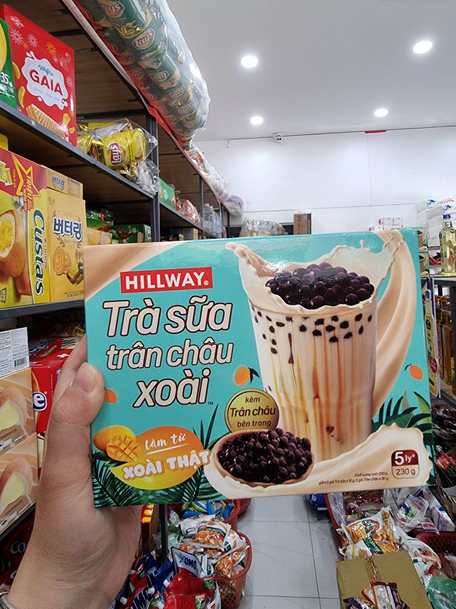 Trà sữa trân châu Hillway vị xoài 5 ly 230g