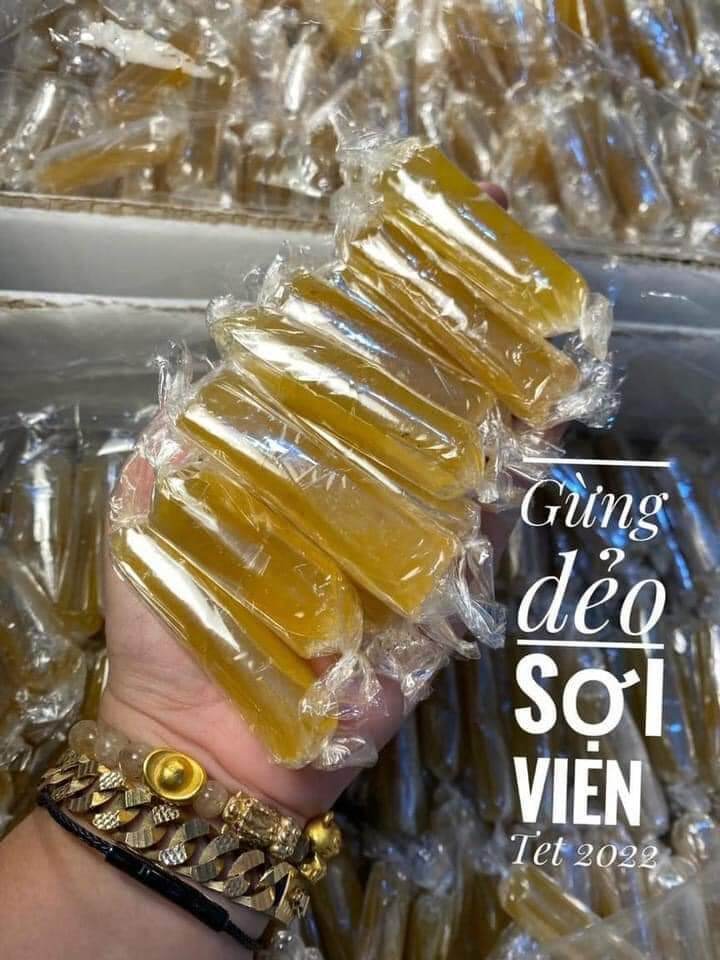 Mứt gừng sợi dẻo viên 500g