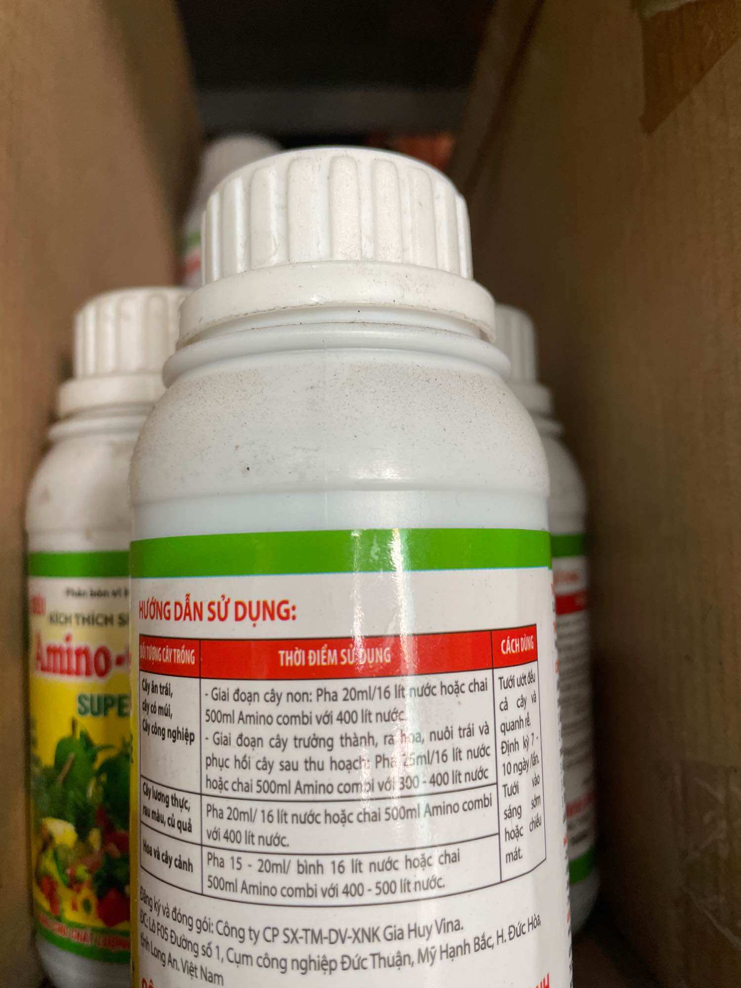 Phân bón vi lượng amino combi dạng chelate lọ 180ml