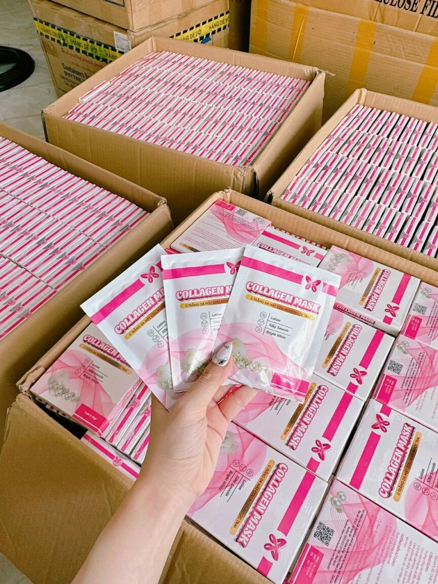 Ủ TRẮNG COLLAGEN NGỌC TRAI MYÔ(1 hộp tặng kèm cọ)