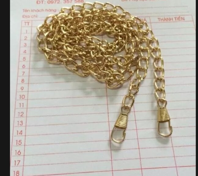Phụ kiện thay thế túi xách, dây đeo túi xích vàng