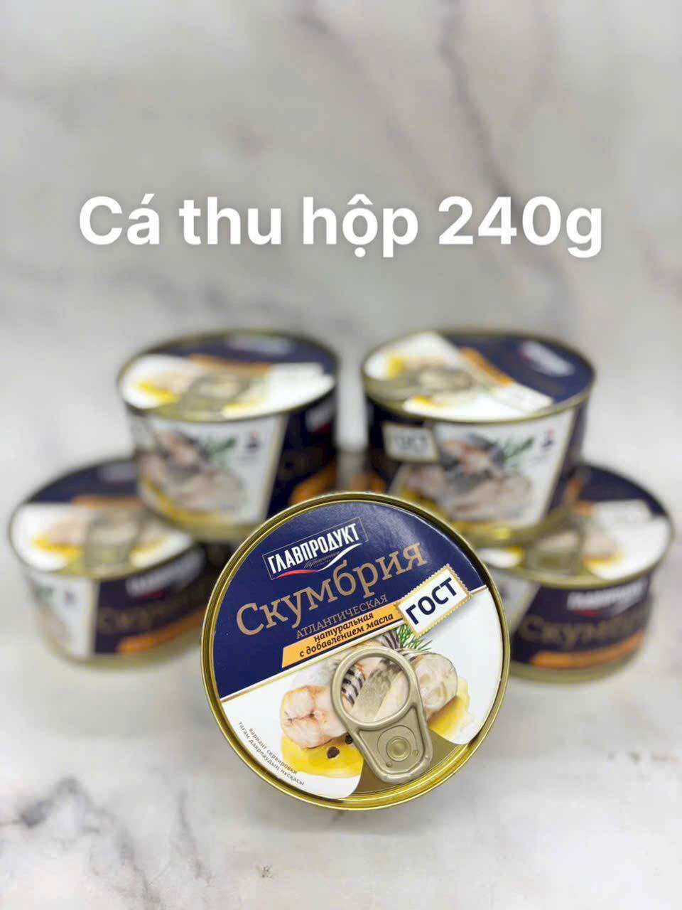 Cá thu tự nhiên ngâm dầu 240g