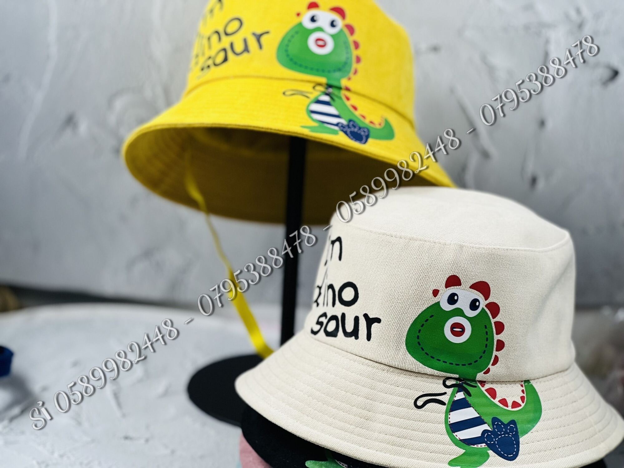 Mũ bo bucket - Nón Tai bèo phối dây khủng Long 🦖 xanh cute cho bé trai bé gái cute 1tuổi đến 5t