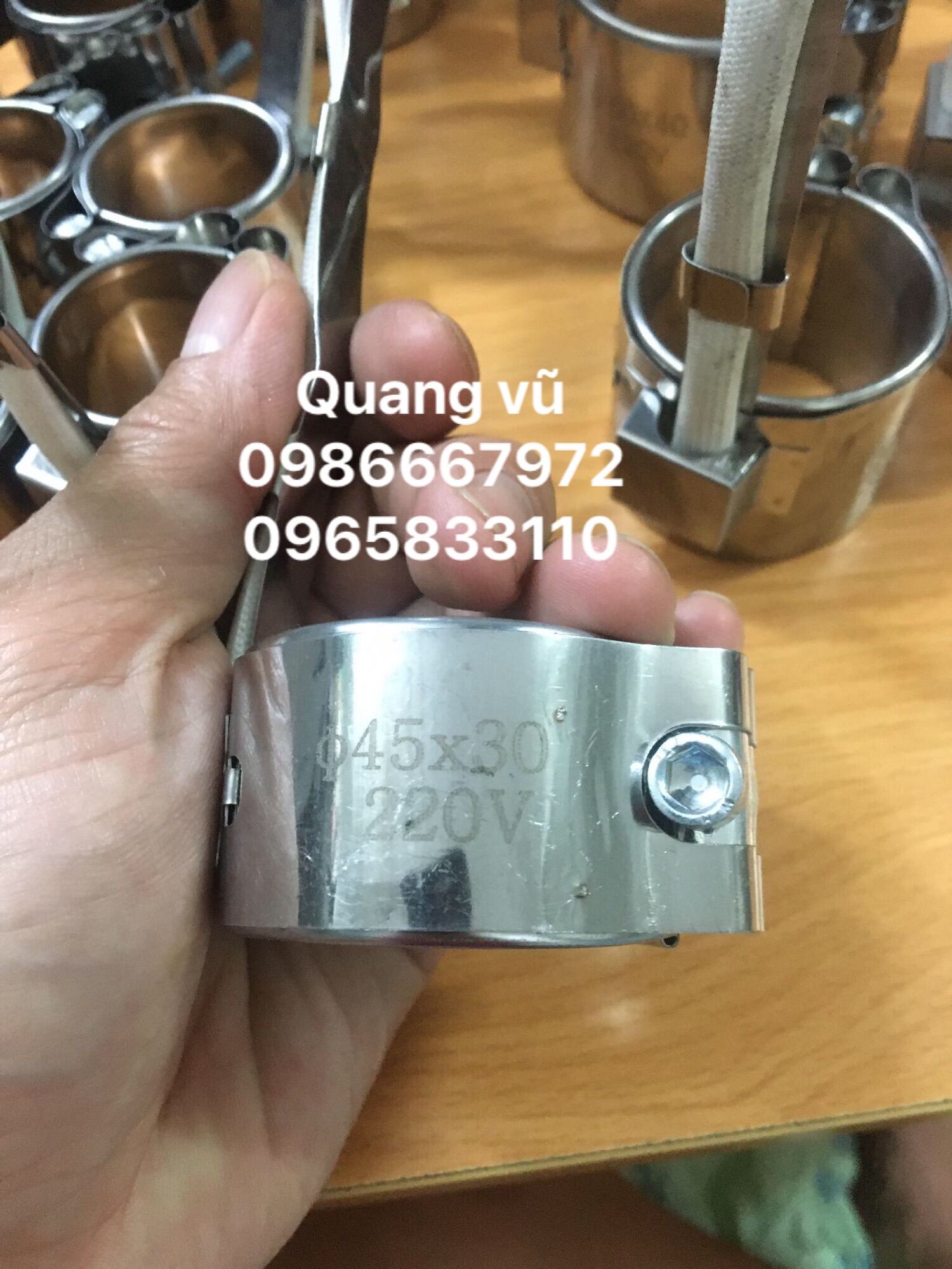 Vòng ốp nhiệt ,vòng gia nhiệt phi 45 điện 220v