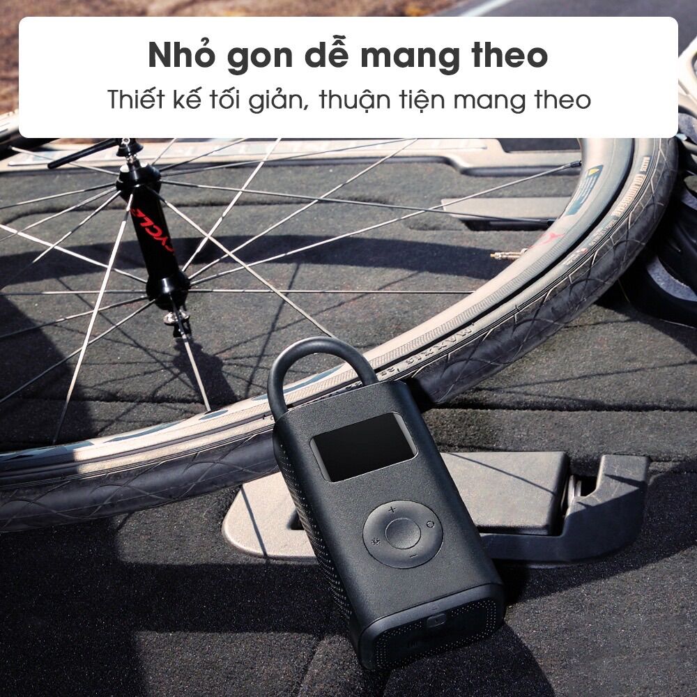 [Sale, Freeship, MI Official] Bơm cầm tay đa năng Xiaomi Mijia 1S,  Bơm xe hơi, xe máy, bơm bóng, cổng sạc type C- Hàng chính Hãng