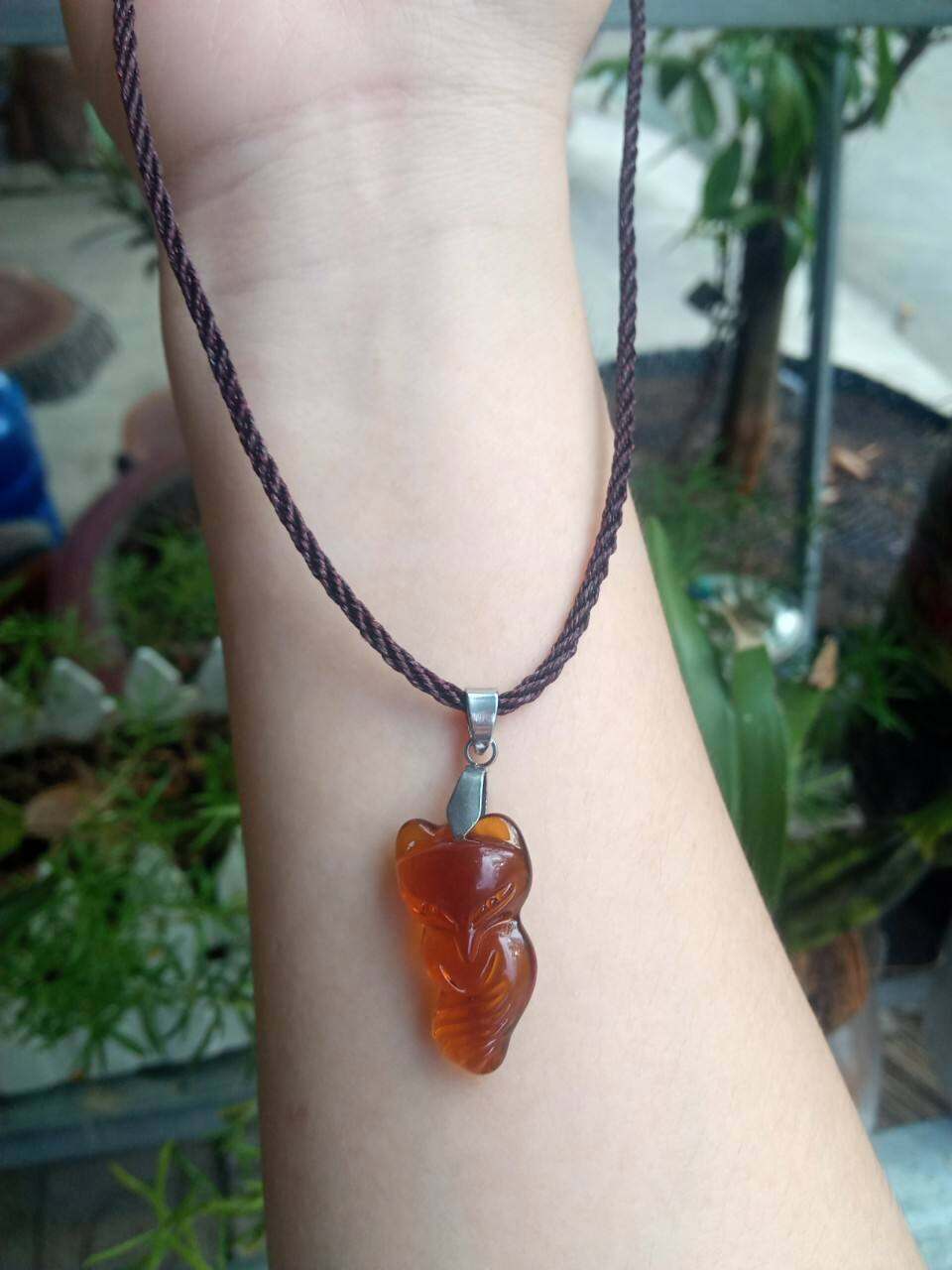 dây chuyền mặt hồ ly đá thạch anh