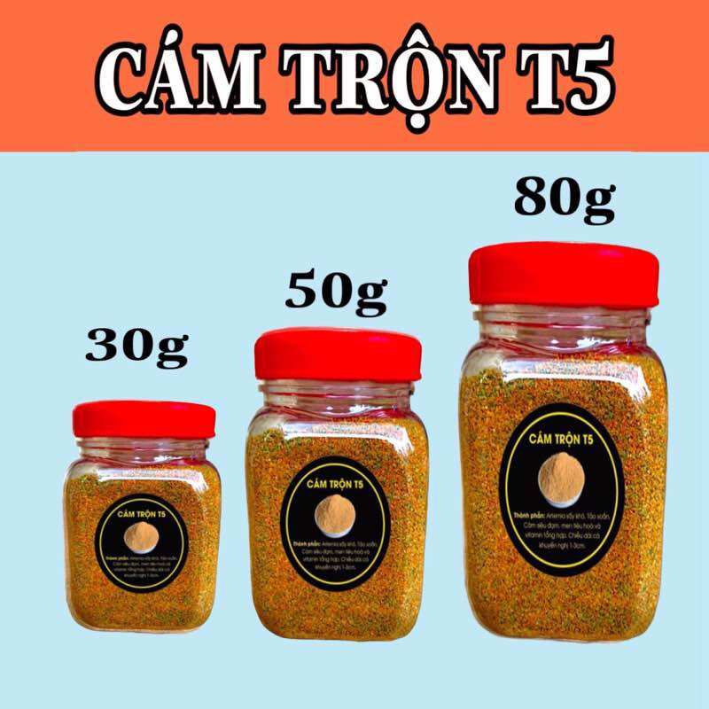 Cám Trộn T5- giúp cá phát triển toàn diện ,Cám dành cho cá 7 màu, betta...trưởng thành