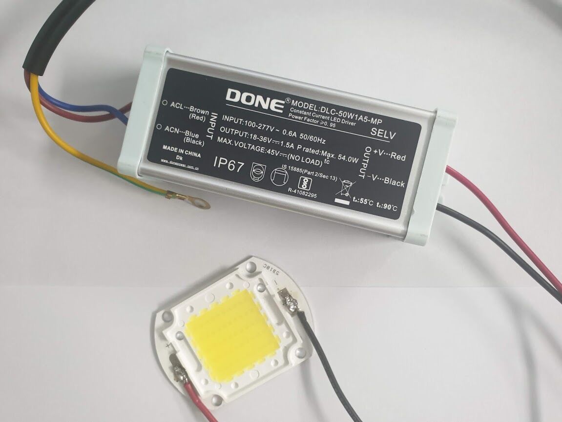 Bảo hành 12 tháng. tăng phô 50w cho đèn pha led. nguồn diver done 50w. hàng công ty.