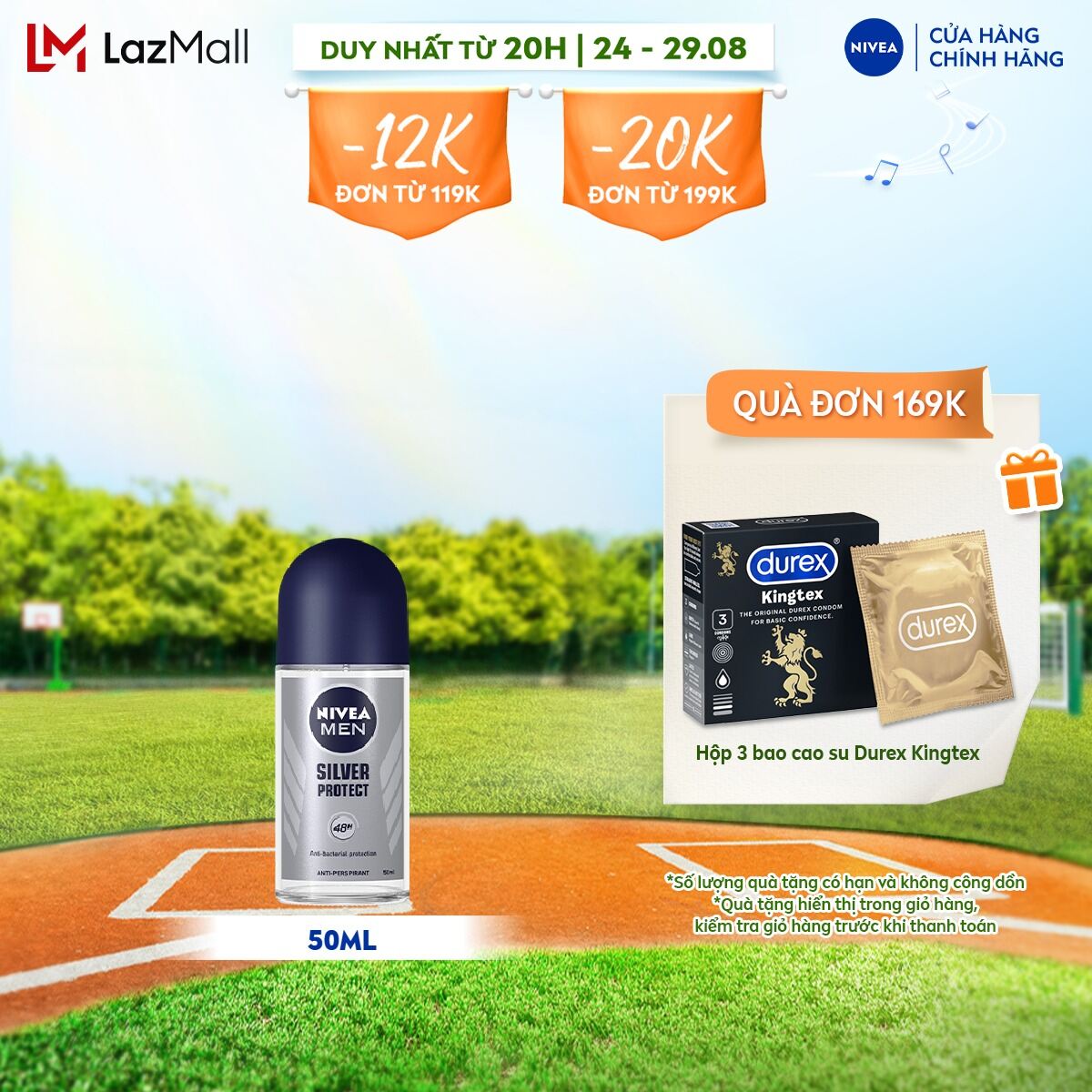 Lăn ngăn mùi nivea men phân tử bạc - 83778