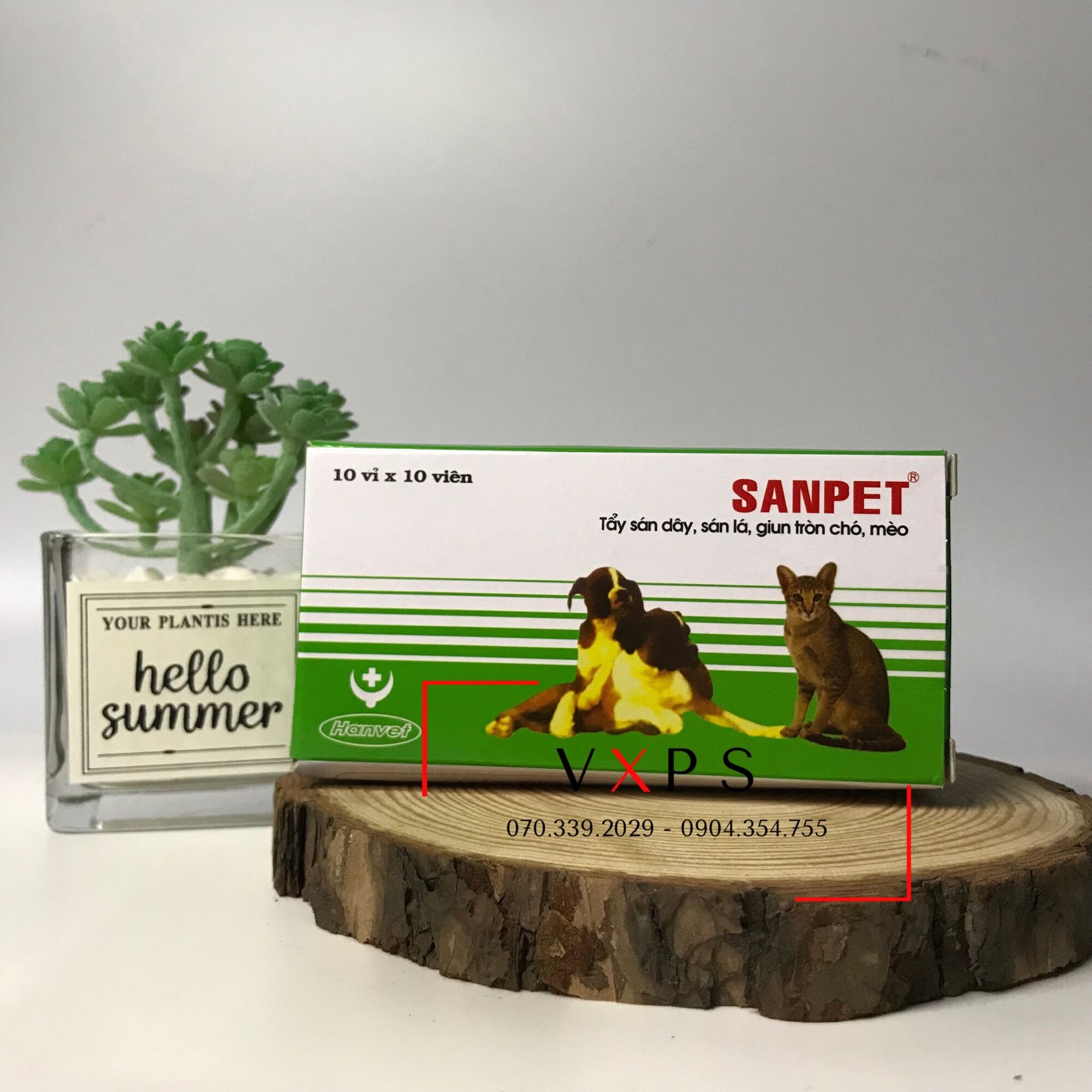 [GIẢM ĐẾN 20% Ở XU] 10 viên xổ giun sanpet cho chó mèo