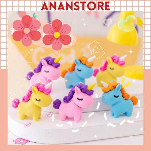 Combo 3 tẩy bút chì hình kỳ lân 3d dễ thương ananstore