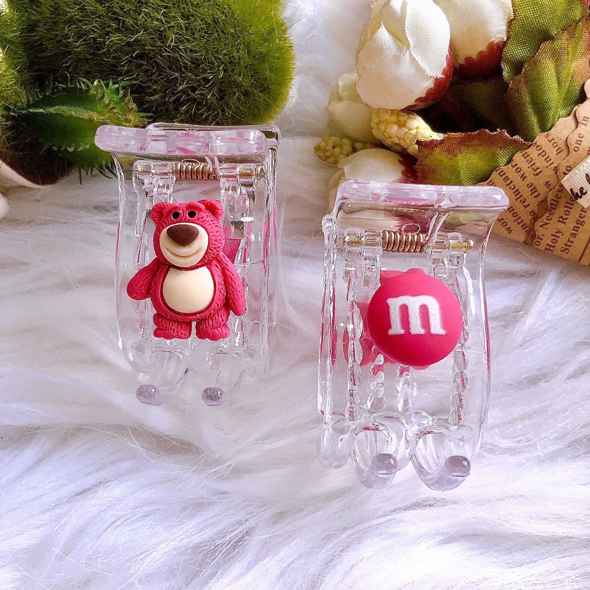 Kẹp tóc càng cua 5 răng Gấu dâu Lotso