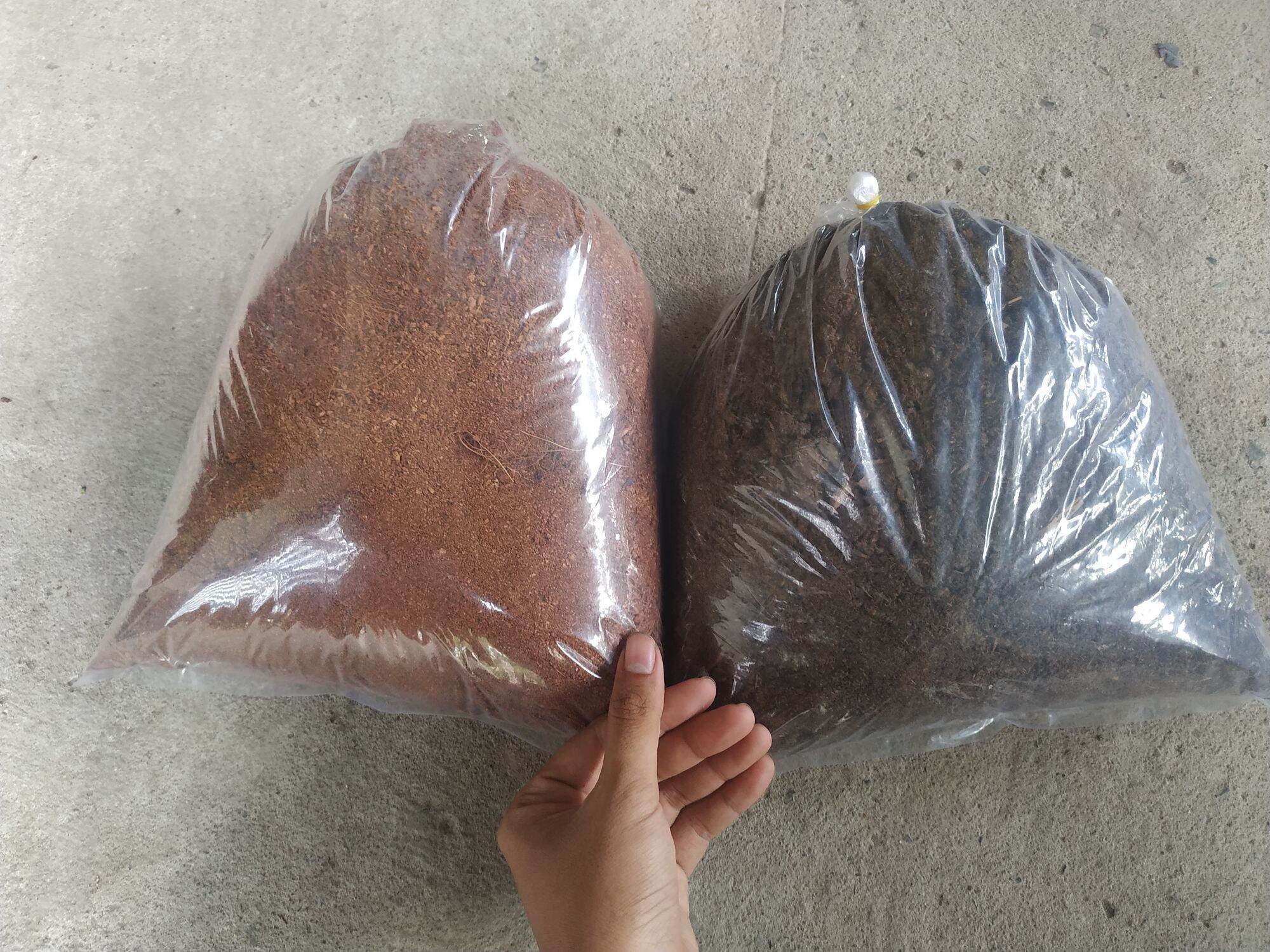 Combo 1kg phân bò khô và 1kg sơ dừa trồng rau sạch
