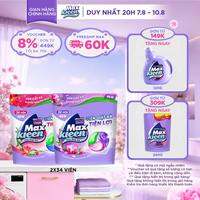 Combo 2 Túi Viên Giặt Xả MaxKleen Hương Huyền Diệu + Hương Ngày Thư Thái (34 viên/túi)