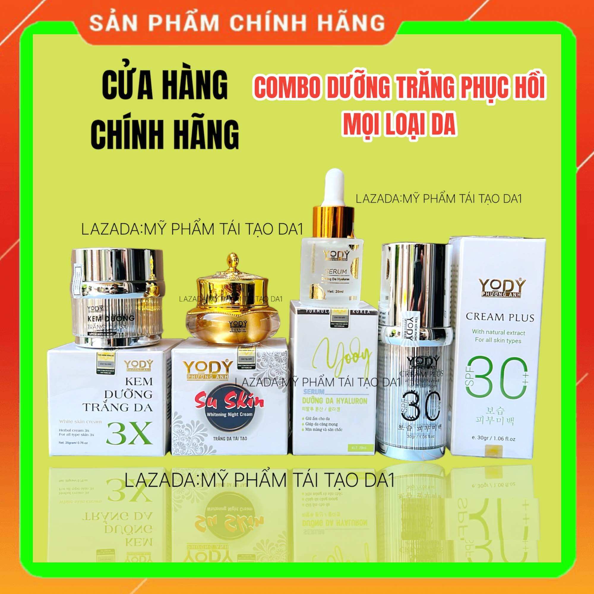 Combo dưỡng phục hồi sau tái tạo da phương anh, mọi loại da