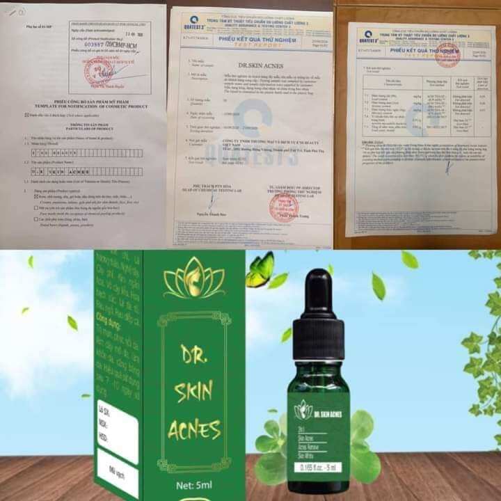 Serum Mụn Dr.skinacnes, Thảo dược sạch mụn, sạch thâm