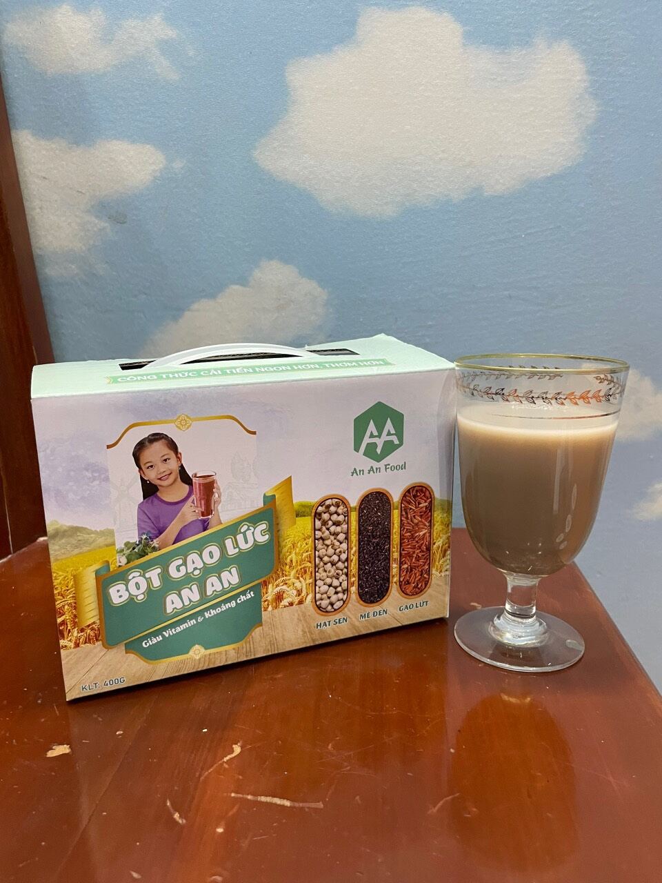 BỘT GẠO LỨT( hạt sen, mè đen, gạo lứt)