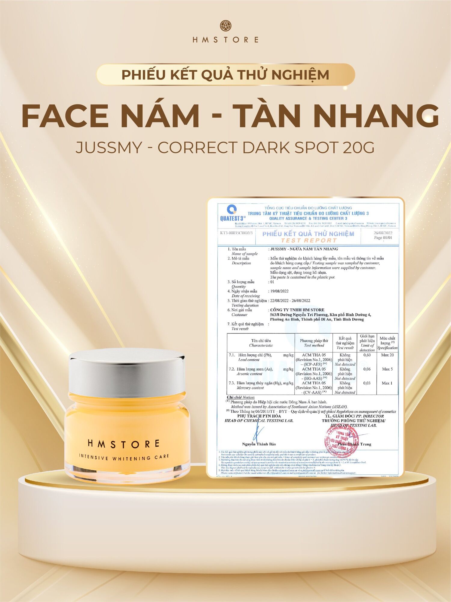 Face Nám Tàn Nhang Jussmy HM STORE