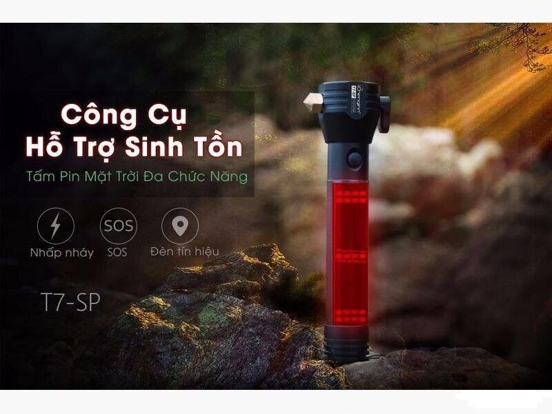 Đèn pin Police 11 chức năng Solar Light Flashlight T09