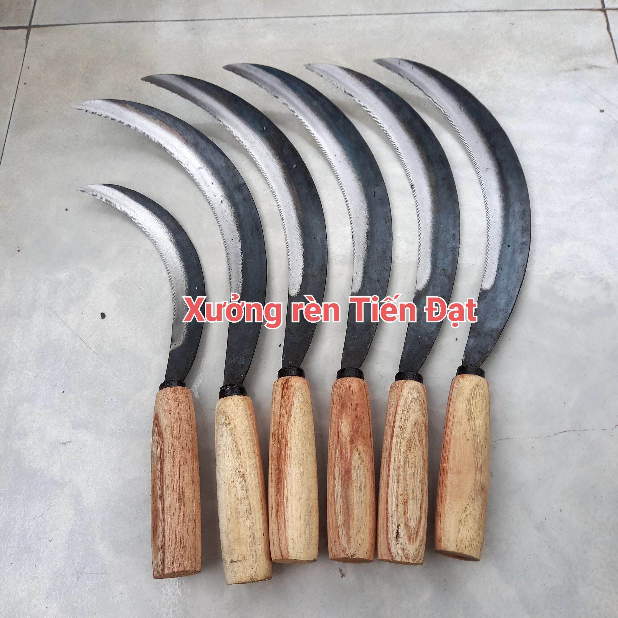 Liềm cắt cỏ gặt lúa cắt rau có răng chấu rèn thủ công sắc bén