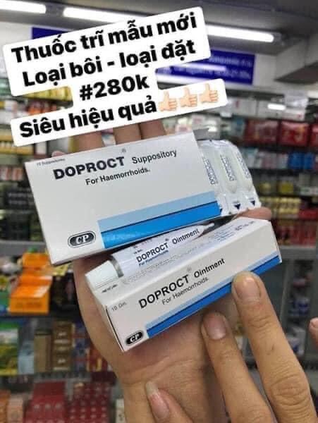01 Tuýp Bôi đặt Trĩ Doproct 10gram Thái Lan