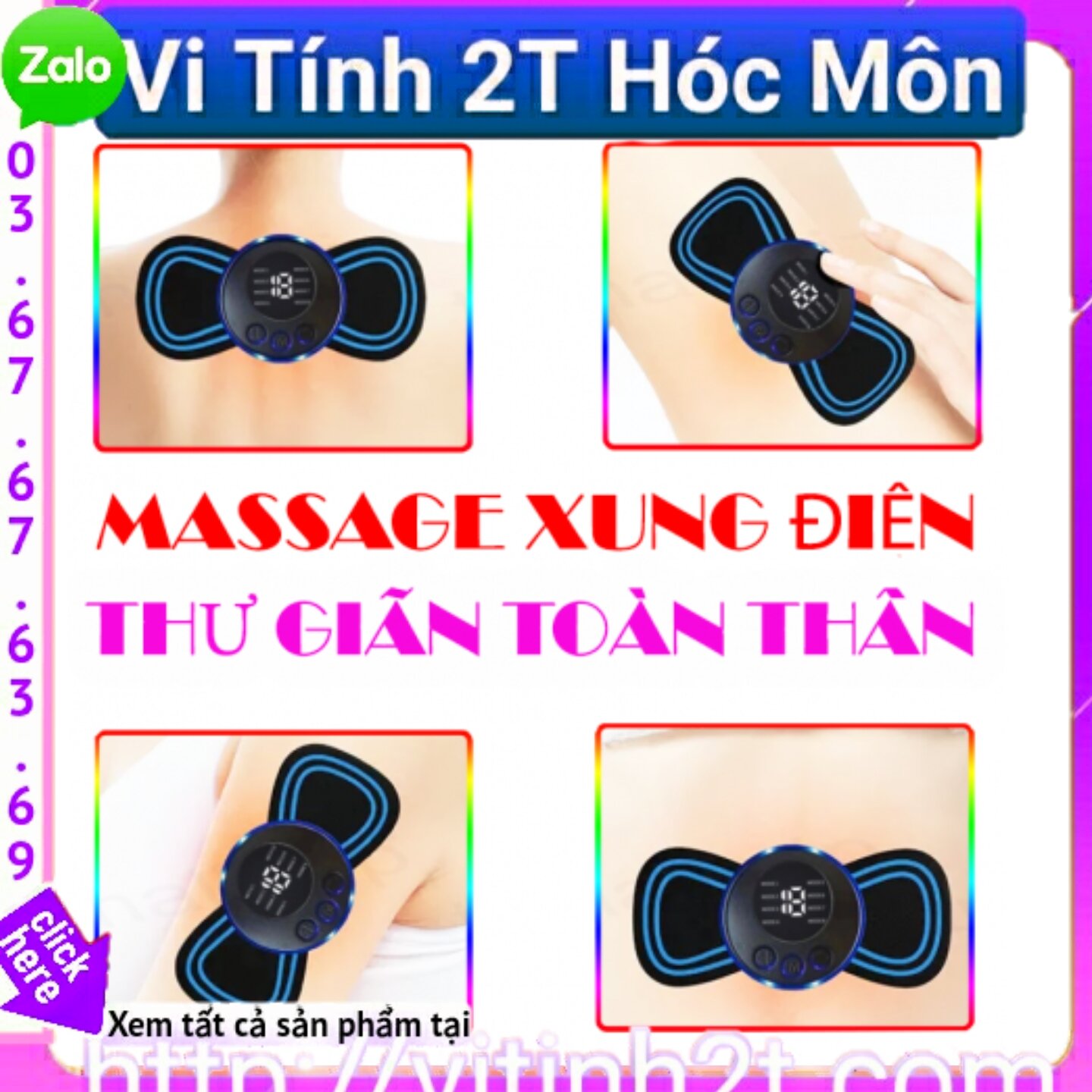 MASSAGE XUNG ĐIỆN THƯ GIÃN TOÀN THÂN - ( CÁNH BƯỚM )