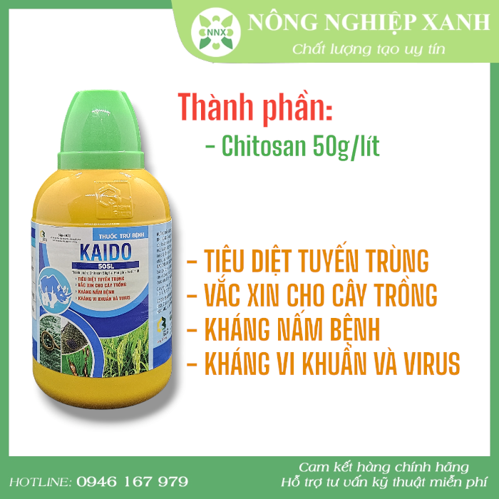 Thuốc Trừ Bệnh KAIDO 50SL chai 450ml - Tuyến Trùng Nấm Bệnh Vi Khuẩn Virus