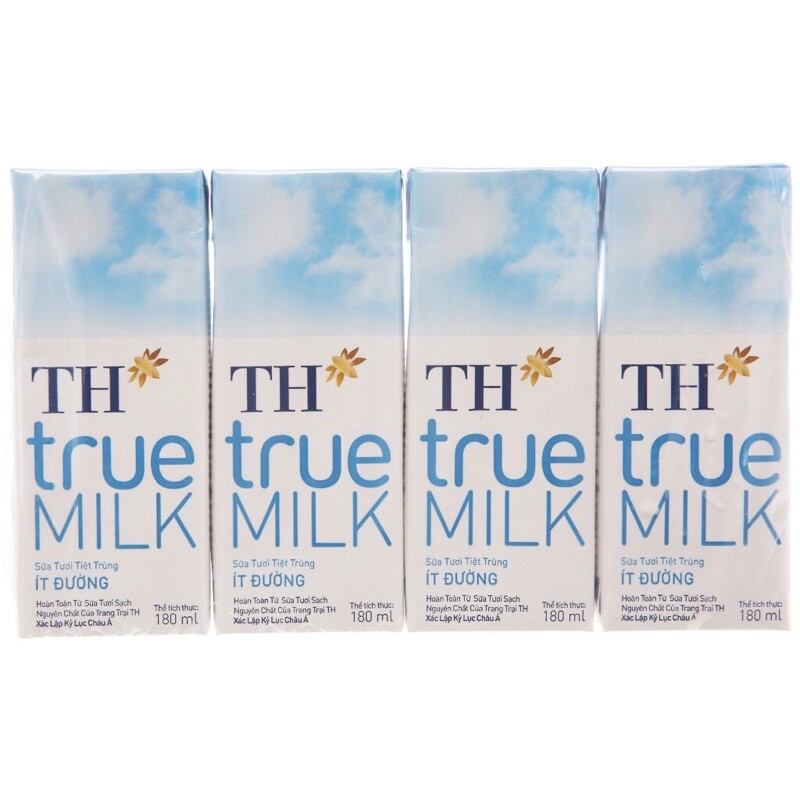 Sữa Th TruE milk 180ml ( lốc 4 hộp )