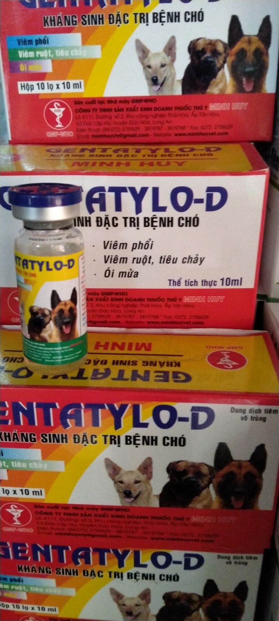 5 lọ chó ói ỉa, bỏ ăn, viêm hô hấp gentatylo10ml