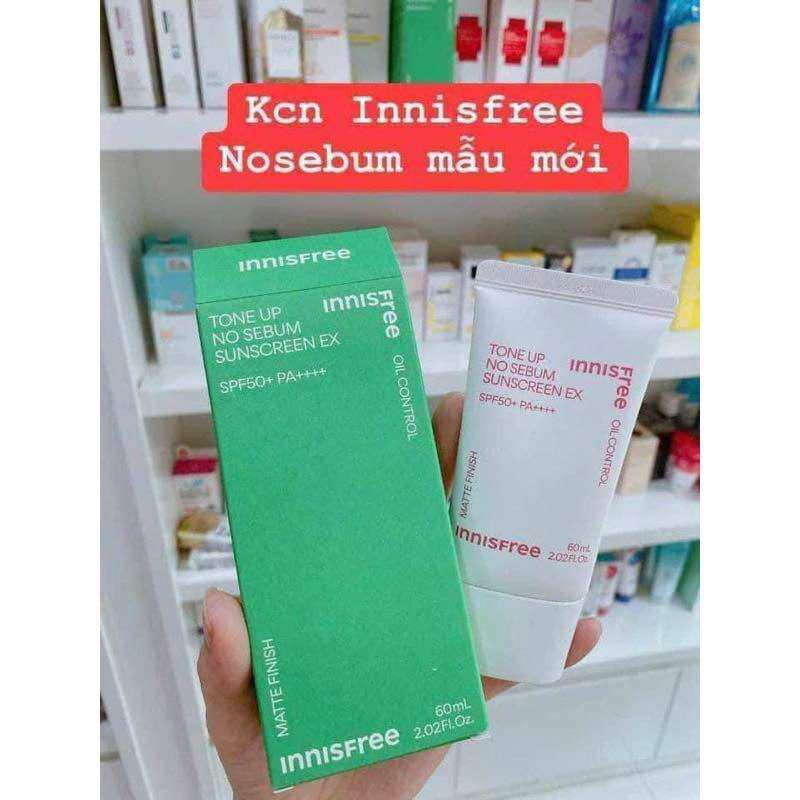 Kem Chống Nắng Kiềm Dầu Innisfree Tone Up No Sebum Sunscreen SPF50/PA++++ 50ml Nâng Tone