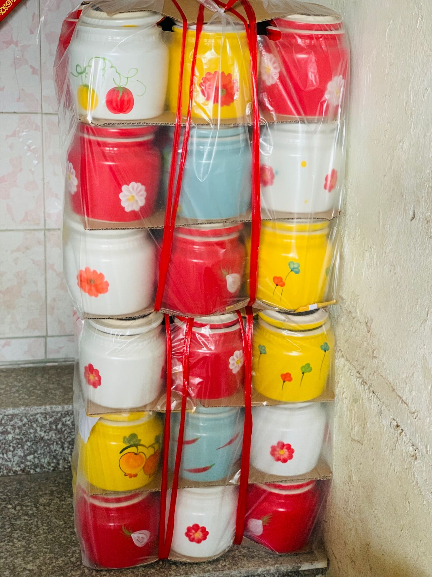 Vại muối dưa cà. Hũ đựng muối dưa cà decor 3 kích cỡ