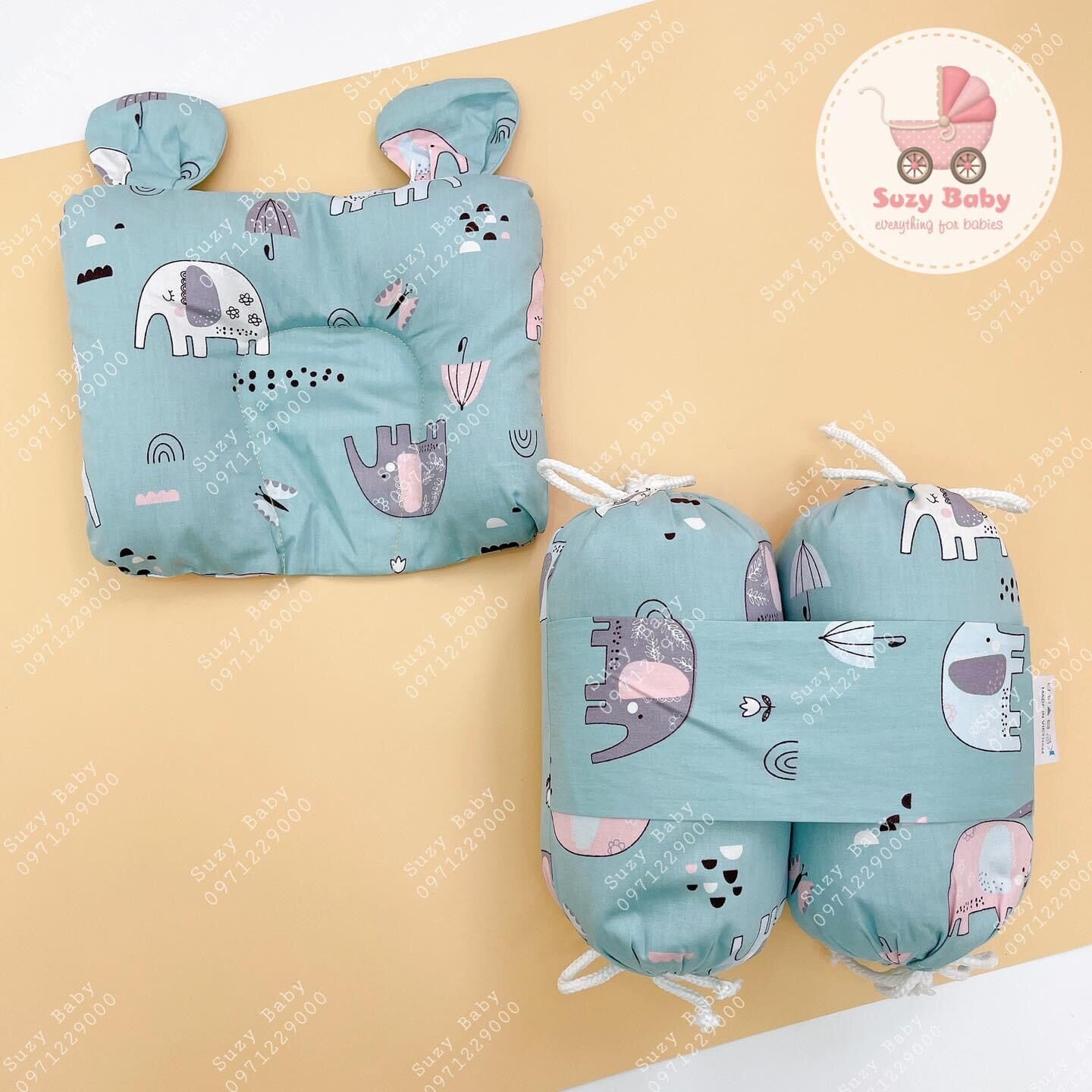 BỘ GỐI CHẶN KÈM GỐI RUỘT VỎ ĐỖ