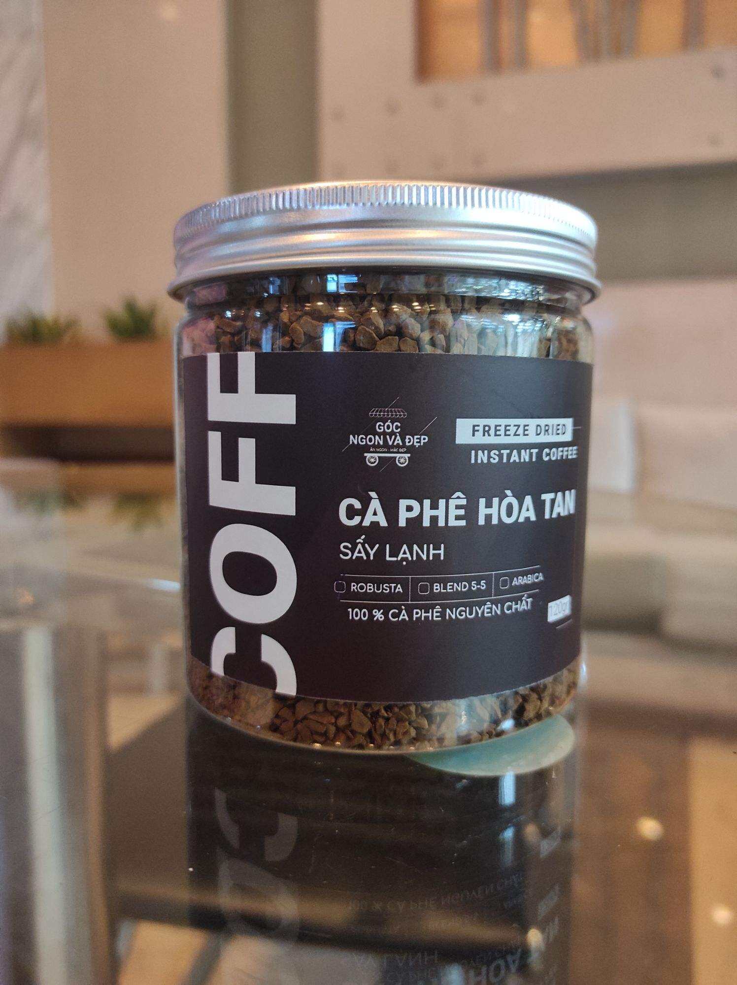 Cà phê hoà tan sấy lạnh - hủ 120g (100% Robusta)