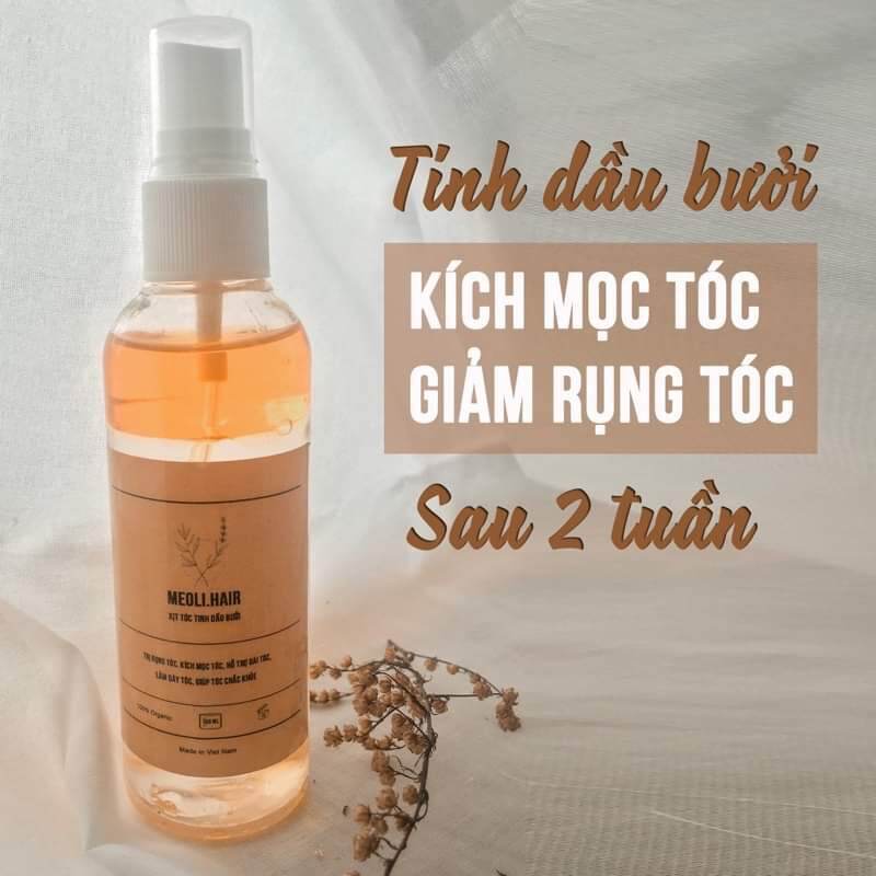 [100% Tự Nhiên] Tinh Dầu Bưởi Meoli - Giảm Rụng - Kích Thích Mọc Tóc - Mọc Tóc Nhanh