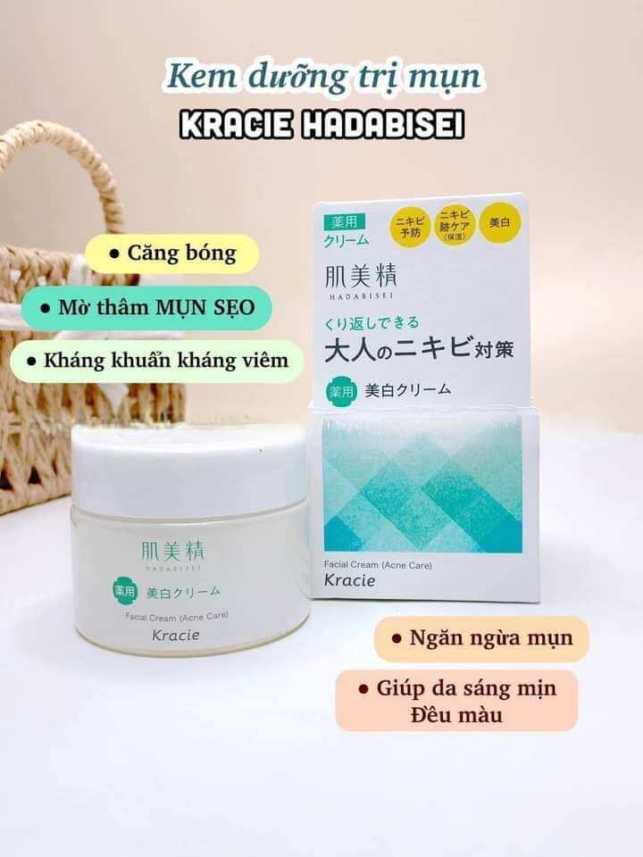 Kem dưỡng da sạch mụn Kracie Hadabisei Facial Cream