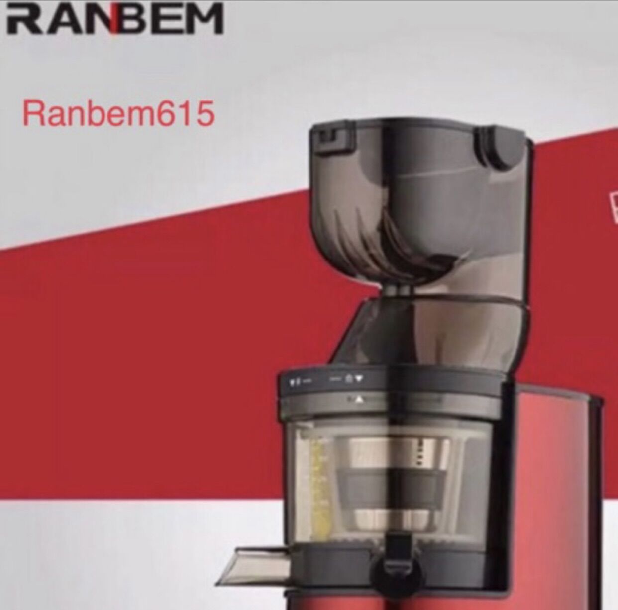 Máy ép chậm ranbem 615 siêu bền - ngăn bả riêng ngăn nước riêng dung tích 450ml - bảo hành 12 tháng -